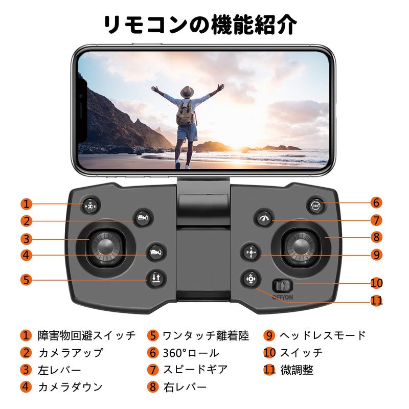 K611MAX カーボンファイバー ドローン カメラ付き 4K HDカメラ  電動90°調整 小型 折り畳み式 屋内 屋外 ドローン ブラシレスモーター付き 収納ケース付き バッテリー3個 飛行時間最大54分 360°インテリジェント障害物回避 フォローミーモード オプティカルフロー 高度維持 2.4GHz 国内認証済み 子供・大人向けギフト 誕生日プレゼント