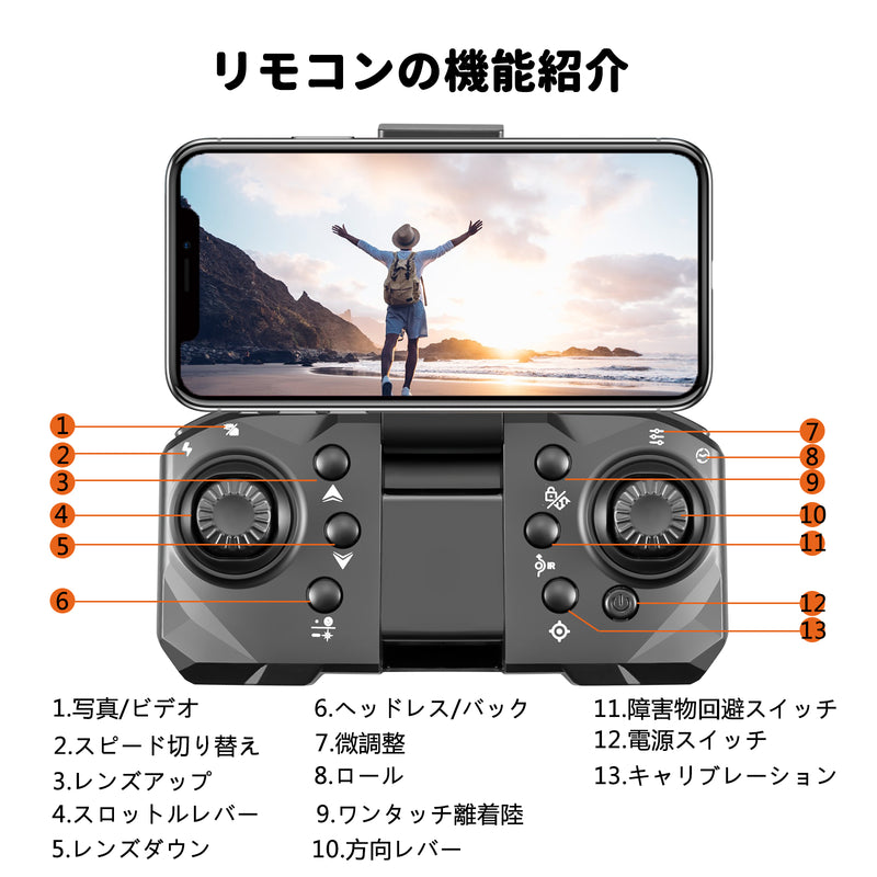 S1S ドローン カメラ付き 6K HDデュアルカメラ 電動90°調整 屋内 屋外 ドローン ブラシレスモーター付き バッテリー3個 最大飛行時間42分 フォローミーモード サラウンド撮影 360°全周障害物回避 オプティカルフロー 高度維持 イロスコープ付き6ウェイ 2.4GHz 4CH 国内認証済み 子供・大人向けギフト 誕生日プレゼント