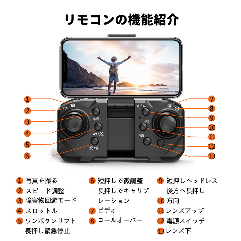 D6 ドローン カメラ付き 4K HDカメラ付き 電動90°調整 折り畳み式 屋外 ドローン ブラシレスモーター付き バッテリー3個 最大飛行時間30分 LEDライト 赤外線5面センサーによる障害物回避 オプティカルフロー 高度維持 ヘッドレスモード 6軸ジャイロスコープ  3段階スピード切替 収納ケース付き 2.4GHz 国内認証済み 子供・大人向けギフト 誕生日プレゼント