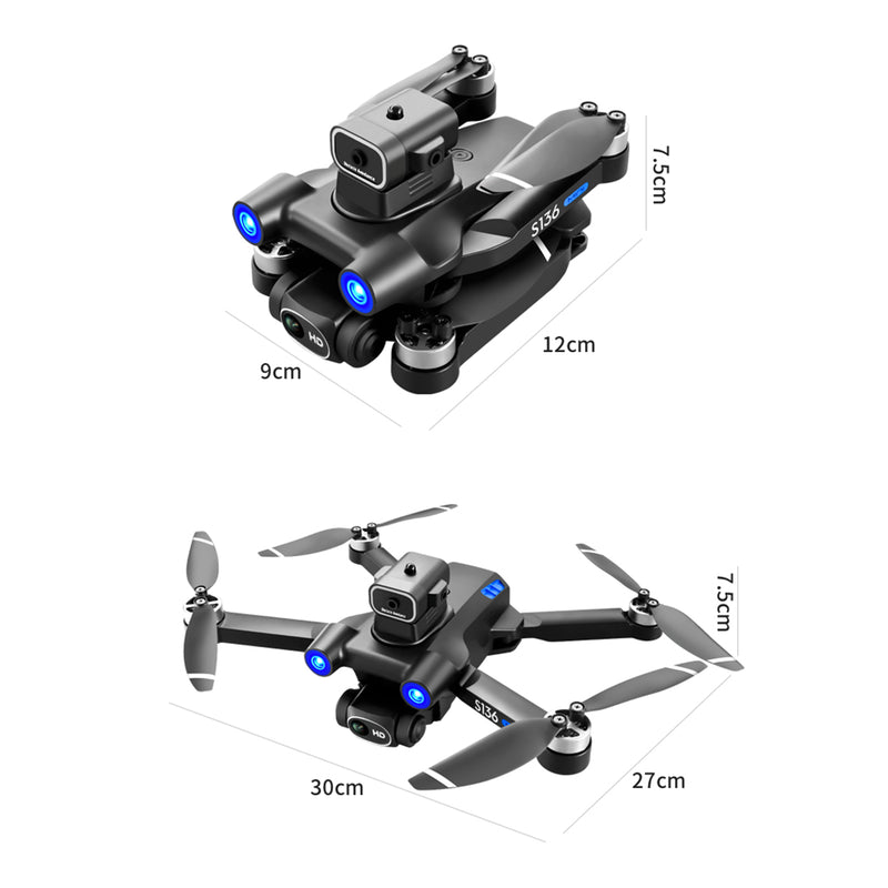 S136 ドローン カメラ付き GPS搭載 4K HD ESCカメラ 75°電動調整可能 屋内 屋外 ドローン ブラシレスモーター付き 収納ケース付き 飛行時間18分 GPSオートリターンモード フォローミーモード サラウンド撮影 360°インテリジェント障害物回避 オプティカルフロー 高度維持 2.4GHz モード1/2自由転換 国内認証済み 子供・大人向けギフ